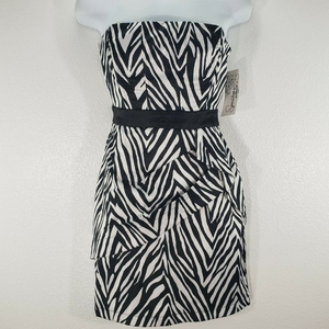 Speechless Dress Size‎ 5 Sheath Peplum Zebra Print